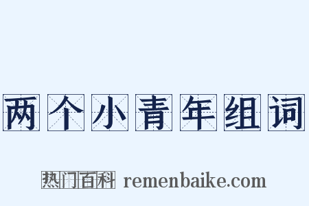 两个小青年组词是什么意思的图片